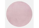 Ayyildiz , Rosa , Textil , Uni , rund , Oeko-Tex® Standard 100 , pflegeleicht , Teppiche & Böden, Teppiche, Hochflorteppiche, Hochflorteppiche rund