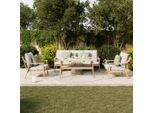 Beldano , Naturfarben , Metall, Textil , Füllung: Schaumstoff,Polyester , rostfrei , Gartenmöbel, Loungemöbel, Loungegarnituren
