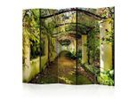 artgeist , Braun, Grün , Holz, Textil , Kiefer , massiv , Bäume , 225x172x3 cm , Motiv auf Vorderseite , Kleinmöbel, Paravents