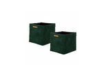 Aufbewahrungsbox LYCCE "Aufbewahrungskorb Faltbare Aufbewahrungsbox Cord 2P 2er Pack", grün, B:33cm H:31cm T:33cm, Obermaterial: 90% Polyester PES. 10% Nylon NY., Aufbewahrungsboxen, Aufbewahrungsbox