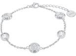 Armband JOOP "2038048", silber (silberfarben, kristallweiß, kristallweiß), Armbänder, Damen, 20cm, Silber 925 (Sterlingsilber), Armband, mit Zirkonia (synth.)