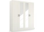 Drehtürenschrank RAUCH "Kleiderschrank Schrank Garderobe Ankleide COTTAGE BY QUADRA SPIN", weiß (alpinweiß), B:181cm H:210cm T:54cm, Holzwerkstoff, Schränke, Drehtürenschrank, in skandinavischem Landhausstil, mit Spiegel