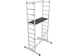 Arbeitsgerüst KRAUSE "CORDA", grau (aluminiumfarben), H:400cm L:150cm, Aluminium, Gerüste, Montagegerüst mit rutschsicherer Belagbühne 1,50 x 0,56 m