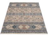 Teppich OCI DIE TEPPICHMARKE "GRAND FASHION IKARUS", grau (grau, blau), B:120cm H:5mm L:170cm, Polyester, Teppiche, Teppich, Vintage Optik, feine Fransen, Wohnzimmer