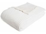 Wohndecke GÖZZE "Cordoptik", beige (creme), B:150cm L:200cm, Kunstfaser, Wohndecken, Wohndecke, mit Glanzeffekt, Kuscheldecke