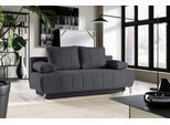 Schlafsofa WERK2 "Troya Bettsofa mit Bettkasten und Federkern, Breite 210cm", grau (antrazit), B:210cm H:95cm T:95cm, 100% Polyester, Sofas, Schlafsofa, 2-Sitzer Sofa und Schlafcouch mit Federkern & Bettkasten