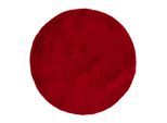 Hochflor-Teppich OCI DIE TEPPICHMARKE "ROCKY SOFT", rot, H:35mm Ø:80cm, Polyester, Teppiche, Kunstfell, weich, kuschelig, maschinell gewebt, waschbar