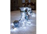 KONSTSMIDE LED-Lichterkette "Weihnachtsdeko", silber (silberfarben), Dioden 24 Stk. Flammen 24 Stk., Gesamtlänge 5,3m, Lichterketten, LED Dekolichterkette, silberfarbene Engel, 24 kalt weiße Dioden