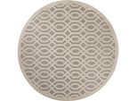 Teppich FLAIR RUGS "Mataro", beige (natur), H:7mm Ø:160cm, Kunstfaser, Teppiche, Teppich, In- und Outdoor geeignet, elegant