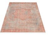 Teppich OCI DIE TEPPICHMARKE "COLOUR MEDI", rosa (rosé), B:160cm H:8mm L:230cm, Polyacryl, Viskose, Teppiche, Teppich, Glanz Viskose, mit Fransen, Hoch Tief Struktur, Vintage, Wohnzimmer