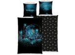 Bettwäsche HARRY POTTER "Harry Potter", multicolour, B/L: 135cm x 200cm, 1 Stk., 1 Stk., Renforcé, B/L: 80cm x 80cm, 2, Renforcé, Obermaterial: 100% Baumwolle, Bettwäsche, Bettwäsche, Wendebettwäsche