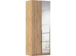Drehtürenschrank OTTO HOME "Kleiderschrank Schrank Garderobe AGORDO mit Dekor- oder Hochglanzfront", braun (eiche artisan), B:91cm H:210cm T:54cm, Holzwerkstoff, Schränke, Drehtürenschrank, durchdachte Innenausstattung, in 8 Breiten und 2 Höhen MADE IN GERMANY, Topseller
