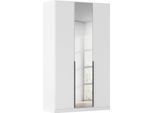 Drehtürenschrank OTTO HOME "Kleiderschrank Schrank Garderobe AGORDO mit Dekor- oder Hochglanzfront", weiß (alpinweiß), B:136cm H:210cm T:54cm, Holzwerkstoff, Schränke, Drehtürenschrank, durchdachte Innenausstattung, in 8 Breiten und 2 Höhen MADE IN GERMANY