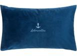 Dekokissen PAD "OCEAN", marine, bestickt, B:30cm H:2cm L:40cm, Polyester, Dekokissen_Sitzkissen_Kissenhüllen, schicke stickerei