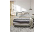 Bettwäsche IRISETTE "Wave 8690", natur, B/L: 135cm x 200cm, 1 Stk., 1 Stk., Mako-Satin, B/L: 80cm x 80cm, 2, Mako-Satin, Obermaterial: 100% Baumwolle, Bettwäsche, Bettwäsche, anschmiegsam und atmungsaktiv, Ganzjahresqualität