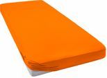 Spannbettlaken BELLANA "bellana exclusiv Topper aus 100% Mako-Baumwolle, 150 g/m²", orange (papaya), L:200cm, Mako-Jersey, Obermaterial: 100% Baumwolle, Bettlaken, Spannbettlaken, feinste Mako-Baumwolle, für Topper bis 10cm Höhe, bügelfrei