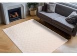 Teppich OBSESSION "Diamond Cut 800", beige (cream), B:200cm H:30mm L:290cm, Polyester, Teppiche, Teppich, Uni Farben, Hoch-Tief Effekt, weich & kuschelig