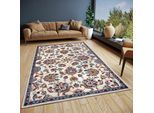 Teppich HANSE HOME "Caracci", beige (creme), B:120cm H:8mm L:170cm, Jute, Polyester, Polypropylen (PP), Teppiche, Teppich, Läufer, Orientalisch, Kurzflor, Wohnzimmer, Schlafzimmer, Esszimmer