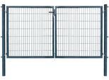 Zaundoppeltür ARVOTEC "HBV - 830823", grau (anthrazit), B:300cm H:140cm, Metall, Tore, BxH: 300x140 cm