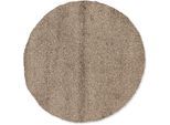 Hochflor-Teppich OCI DIE TEPPICHMARKE "LOBBY SHAGGY", braun (braun, hell), H:52mm Ø:100cm, Polypropylen (PP), Teppiche, Langflor, Shaggy, robust, alle Räume