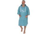 Badeponcho WEWO FASHION "3030", blau, L:110cm, Frottier, Hausmäntel, Oversize