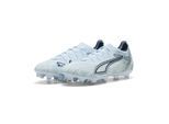 Fußballschuh PUMA "ULTRA 6 PRO FG Fußballschuhe Erwachsene", Damen, Gr. 43, icy blau weiß jewel, Obermaterial: Synthetik, Textil. Futter: Synthetik, Textil. Innensohle: Textil. Laufsohle: Synthetik, Schuhe Fußballschuh