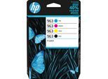HP Tintenpatrone "HP original Druckertinte 963 4er-Pack", bunt (schwarz, cyan, magenta, gelb), Tintenpatronen, Instant Ink, cyan/magenta/yellow/schwarz, Tintenpatrone