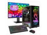 GAMEMAX Gaming-PC-Komplettsystem "MegaDeal Rockstar 2726 AMD Ryzen 7 5700X RTX5060 16GB 1TB SSD", Energieeffizienz: E, schwarz, Microsoft Windows 11 Home (64 Bit), 16 GB RAM 1.000 GB SSD, Computer_Komplettsysteme, Windows 11 + MSI PRO MP2412 Monitor 60cm (24"), Gaming-PC-Komplettsystem