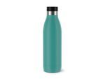 Isolierflasche EMSA "Trinkflasche Bludrop", blau (petrol), H:26,1cm, Edelstahl, Trinkflaschen, Isolierflasche, Edelstahl, Quick-Press Deckel, 360 Trinkgenuss, 12h warm/24h kühl