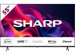 SHARP LED-Fernseher "4T-C55GKx", Energieeffizienz: E, schwarz, 55 ″, Fernseher, LED-Fernseher