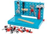 Spielwerkzeug BRIO "Builder Werkbank-Koffer", blau (türkis), Spielwerkzeug, Kinder