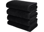 Handtuch OTTO HOME "Regona, Handtücher 50x100cm, flauschig und weich, 500gr/m²", schwarz, B:50cm L:100cm, Frottier, Obermaterial: 100% Baumwolle, Handtücher, Premium Handtücher mit Bordüre, Set, 100% Baumwolle, 5 Jahre Garantie