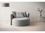 XXL-Sessel "Isalie, Lesesessel, Loveseat, inklusive Zierkissen", grau (hellgrau), B:153cm H:98cm T:145cm, LEGER HOME BY LENA GERCKE, Sessel, XXL-Sessel, extra große Sitzfläche, optional mit Hocker, Cord, Samt, Bouclé