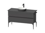 Duravit Konsolen-Waschtischunterbau bodenstehend Sivida 124,5x54,8x47,5cm, gra m, 2 SBK, Gr. sw (SV46600BD490000)