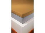 Spannbettlaken BELLANA "bellana deluxe für Topper, mit Elasthan, Premium Jersey 230 g/m²", curry, 1 Stk., Jersey, 100x200 100x210 100x220 110x200 110x210 110x220 120x200 120x210 120x220 90x200 90x210 90x220 10cm, Jersey, Obermaterial: 95% Baumwolle, 5% Elasthan (LYCRA), Bettlaken, Spannbettlaken, mit 5% Elasthan, für Topper mit 4-10cm Höhe, bügelfrei, faltenfrei