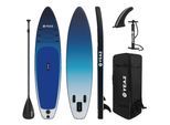 Inflatable SUP-Board YEAZ "SUP Board und Kit OCEAN BEACH - EXOTRACE - SET", blau, Wassersportboards