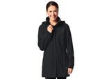 Regenjacke VAUDE "Women's Escape Parka", Damen, Gr. 36, schwarz, Obermaterial: 100% Polyester, normal, Jacken Regenjacke, sportlicher Stil, wasser- und winddicht, atmungsaktiv