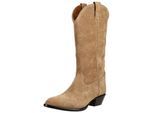 Bikerboots JEFFREY CAMPBELL "Jeffrey Campbell Stiefel Leder", Damen, Gr. 40, hellbraun, Leder, Schuhe Bikerboots