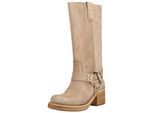 Stiefel JEFFREY CAMPBELL "Jeffrey Campbell Stiefel Nubukleder", Damen, Gr. 39, sand, Nubukleder, Schuhe Stiefel