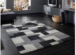 Teppich OCI DIE TEPPICHMARKE "STEADY ALLOVER" Gr. 4, grau (grau, schwarz), B:160cm H:20mm L:230cm, Polypropylen (PP), Teppiche, Teppich, Frisé Kurzdlor, Mosaik, robust, Wohnzimmer