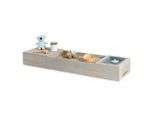 Muddy Buddy Sandkasten, Grau, Holz, Zypresse, massiv, 45x20x150 cm, EN 71, Sitzfläche, mit Holzschutz vorbehandelt, Spielzeug, Holzspielzeug