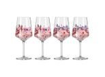 Ritzenhoff Spritzerglas Sommerrausch, Weiß, Rosa, Altrosa, Flieder, Glas, 4-teilig, 544 ml, 9.3x22.5x9.3 cm, Fsc, Made in Germany, Essen & Trinken, Gläser, Weingläser, Weißweingläser