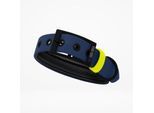 THE DOG IDEA Biothane Halsband Navy neon gelb XS