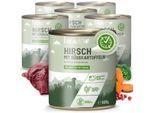 REAVET Hundenassfutter - Hirsch mit Süßkartoffel an Brokkoli & Preiselbeeren 6x800 g