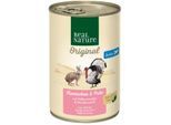 REAL NATURE Nassfutter Hund, Junior, Kaninchen und Pute 12x400 g