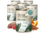 REAVET Hundenassfutter - Fasan mit Buchweizen an Kürbis & Himbeeren 6x400 g