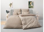 Bettwäsche TOM TAILOR HOME "Ellja", taupe, B/L: 135cm x 200cm, 1 Stk., 1 Stk., Renforcé, B/L: 40cm x 80cm, 3 Stk., Renforcé, Obermaterial: 100% Baumwolle, Bettwäsche, Bettwäsche, in Gr. 135x200 oder 155x220 cm, 100% Baumwolle, Leo Design