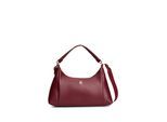 Schultertasche TOMMY HILFIGER "TH ESSENTIAL SHOULDER BAG", Mädchen, Gr. B/H/T: 35cm x 23cm x 12cm, bordeaux, Lederimitat, unifarben, Taschen Schultertasche, Damen Umhängetasche, Tragetasche mit edlem TH-Schmucklogo