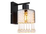 Wandleuchte Hendry Klar/Schwarz max. 15 Watt Wandlampe