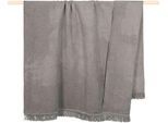 Wohndecke PAD "Sydney", grau (light grau), B:150cm L:200cm, Mischgewebe, Wohndecken, Wohndecke, Made in Europe